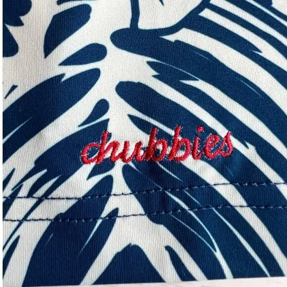 chubbies Light Weight Performance Golf Polo Hawaiian Print in Blue Men's XL - Picture 3 of 13